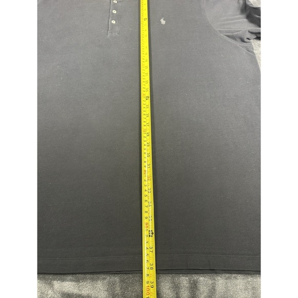 Polo Ralph Lauren Men's 4XB Featherweight Mesh Black Henley Pullover Long Sleeve - Picture 7 of 8